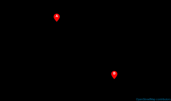 Map of ferry route between Mlini and Plat